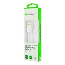 LAMTECH CHARGING & DATACABLE LIGHTNING 1m  WHITE  Φορτιστές - Καλώδια
