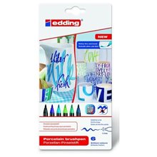 Μαρκαδόρος Edding 4200 Πινέλο Πορσελάνης 1-4mm Cool 6τμ.  Μαρκαδόροι