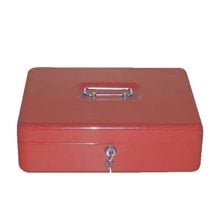 Ταμείο Μεταλλικό Black Red 25cmχ17cmχ8cm Κόκκινο  Κουτιά ταμείου