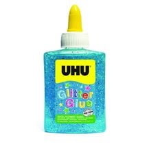 Χρυσόκολλα UHU Glitter Glue 90ml Μπλε  Κόλλες