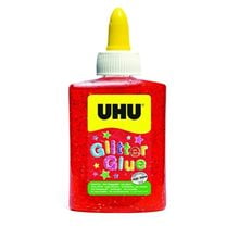 Χρυσόκολλα UHU Glitter Glue 90ml Κόκκινο  Κόλλες