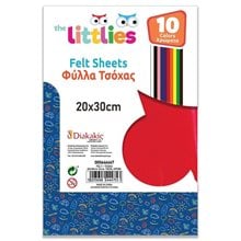 Φύλλα Τσόχας Luna 20x30 2mm 10 Χρώματα The Littlies  Χαρτί Τσόχα