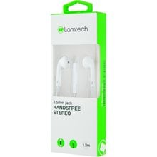 Lamtech Handsfree Stereo 3,5mm Jack With Mic White  Handsfree