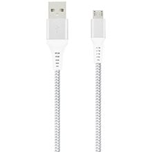 Lamtech Micro USB High Quality Unbreakable Cable Silver 2m  Φορτιστές - Καλώδια