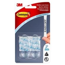 Γαντζάκι 3M 2τμχ Διαφανές 17091CLR (Max 900gr)  Πινέζες - Καρφίτσες