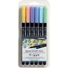 Μαρκαδόρος- Πινέλο Lyra Aqua Brush Duo 6521061 Σέτ 6τεμ. Pastel Tones 006521061  Μαρκαδόροι