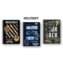 Τετράδιο Σπιράλ 17x25 Military 4Θ 140φ 8230  Τετράδια Σπιράλ