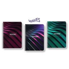 Τετράδιο Σπιράλ 17x25 Wave 4Θ 140φ 0936  Τετράδια Σπιράλ