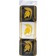 Σουβέρ Vanilla Σετ 6 Τμχ Μαύρο - Λευκό Σχέδιο Περικεφαλαία Χρυσή 13003171  Σουπλά - Σουβέρ