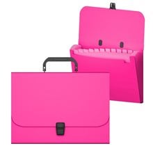 Γραμματιοθήκη Erichkrause A4 12 Θήκες Matt Neon Pink 50461  Φάκελοι μεταφοράς - Χαρτοφύλακες