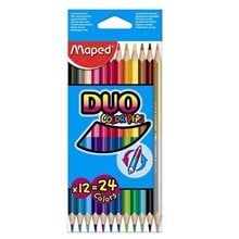 Ξυλομπογιές Maped Color Peps Duo 12Tεμ.- 24Χρωματα  Ξυλομπογιές
