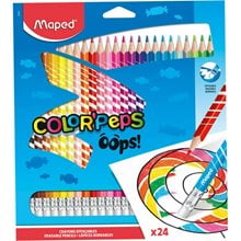 Ξυλομπογιά Maped Color Peps Oops 24Τεμ. Που Σβήνει 832824  Ξυλομπογιές