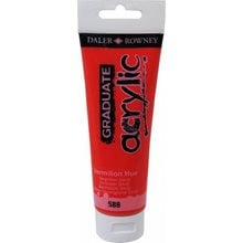 Ακρυλικό Χρώμα Daller Rowney 120ml 588 Vermilion Hue 123120588  Ακρυλικά Χρώματα Ζωγραφικής
