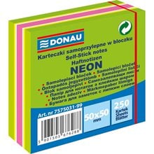 Κύβος Αυτοκόλητος Donau Neon Πράσινος 50x50mm 250φ. 7575031-99  Post It - Χαρτάκια