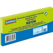 Αυτοκόλλητες Σημειώσεις Donau Neon 51x38mm 3τεμ. 100φ. Πράσινο 7585011-06  Post It - Χαρτάκια