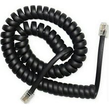 CABLEXPERT TELEPHONE HANDSET SPIRAL CORD RJ10 (4P4C) 2m BLACK  Καλώδια-Adapters