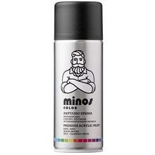 Minos Color Spray RAL 9017 Μαύρο Ματ 400ml  Χρώματα σε Σπρέι