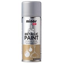Minos Metallic Paint RAL 9006 Ασημί 400ml  Χρώματα σε Σπρέι