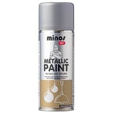 Minos Metallic Paint RAL 9007 Ασημί 400ml  Χρώματα σε Σπρέι