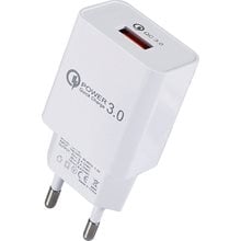 Lamtech Quick Charger USB3.0 18W White  Φορτιστές - Καλώδια