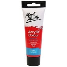 Ακρυλικό Mont Marte 75ml Studio Acrylic 10 Brilliant Red  Ακρυλικά Χρώματα Ζωγραφικής