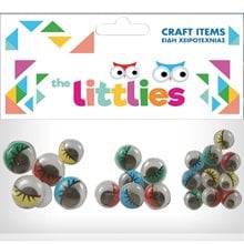 Ματάκια Κινούμενα Χρωματιστά The Littlies 4x20mm, 8x16mm, 10x12mm, 22 Τεμ.  Υλικά Κατασκευών & DIY