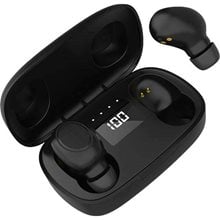 LAMTECH TWS EARBUDS V5.3 WITH LED SCREEN BLACK  Bluetooth