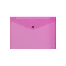 Φάκελος Κουμπί ErichKrause A4 Glossy Vivid Semitransparent Ροζ 47119  Θήκες - Ζελατίνες