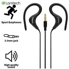 LAMTECH SPORT MOBILE EARPHONES WITH MIC BLACK  Handsfree