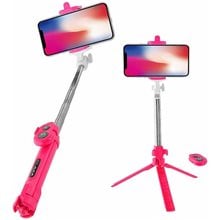 LAMTECH 2in1 TRIPOD & SELFIE STICK ROSE RED  Gadgets