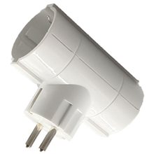 LAMTECH POWER SOCKET SPLITTER WITH 2 SCHUKO OUTLETS WHITE  Πολύμπριζα - UPS