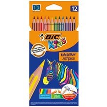Ξυλομπογιές Bic Evolution Stripes 12τμχ  Ξυλομπογιές