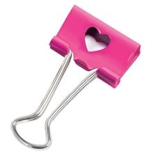 Κλιπς Rapesco Binder 19mm 20τεμ. Heart Ροζ  Κλιπ - Συνδετήρες- Λάστιχα