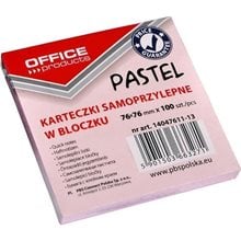 Αυτοκόλλητες Σημειώσεις Office Pastel Ροζ 76x76mm 100τμχ 14047611-13  Post It - Χαρτάκια