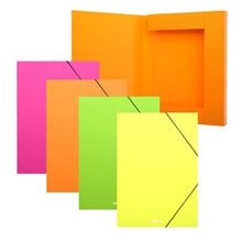 Κουτί Αρχείου Πλαστικό ErichKrause A4 3cm με Λάστιχο Mat Neon 50390  Κουτιά Αρχείου