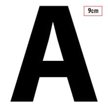 Γράμματα Αυτοκόλλητα I-Sima 9cm 54τεμ. Μαύρα Αγγλικά 3529  Σήμανση - Επιγραφές