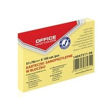 Αυτοκόλλητες Σημειώσεις Office 51x76mm 100Φ Κίτρινο  Post It - Χαρτάκια