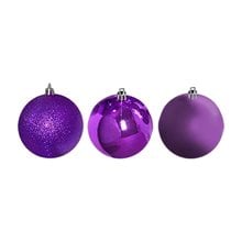 Μπάλες Μωβ Μιξ Πακ=6τεμ Φ8cm Xmasfest 1132560  Στολίδια