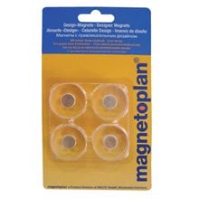 Μαγνήτης Magnetoplan Διαφανής Ακρυλικός 30mm 4τεμ. 1680030  Μαγνητικά Αξεσουάρ