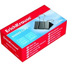 Κλιπ Μεταλλικό ErichKrause 15mm 12τεμ. Μαύρο 25085  Κλιπ - Συνδετήρες- Λάστιχα