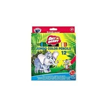 Ξυλομπογιές ErichKrause ArtBerry Jumbo 12pcs + Ξύστρα 32474  Ξυλομπογιές