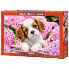 Παζλ Castorland 180τμχ Pup In Pink Flowers  Παζλ Παιδικά