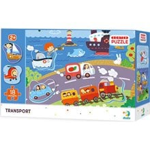 Παζλ Dodo Τρένα Πλοία Αεροπλάνα 18τμχ 45x31cm 300158  Παζλ Παιδικά