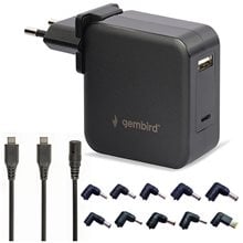 GEMBIRD UNIVERSAL 60W USB TYPE-C PD LAPTOP CHARGER 10 TIPS  Φορτιστές