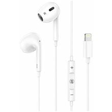 Lamtech Lightning Wired Earphones With Microphone White  Handsfree