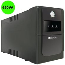 LAMTECH UPS WITH AVR 650V,CPU 12V7AH 2 SCHUKO SOCKET  Πολύμπριζα - UPS
