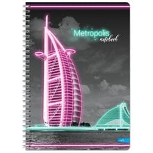 Τετράδιο Σπιράλ Lastva Σκληρό Εξώφυλλο Α4 80φ. Metropolis Collection 3135  Τετράδια Σπιράλ