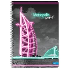 Τετράδιο Σπιράλ Lastva Σκληρό Εξώφυλλο Α4 80φ. Metropolis Collection 3139  Τετράδια Σπιράλ