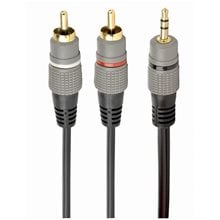 CABLXPERT 3,5MM STEREO PLUG TO 2*RCA PLUGS 1,5M CABLE GOLD-PLATED CONNECTORS  Καλώδια - Adaptors