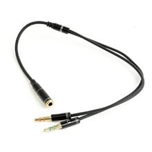 CABLEXPERT 3.5MM 4-PIN SOCKET TO 2x3.5MM STREO PLUG ADAPTER CABLE BLACK METAL CONNECTORS  Καλώδια - Adaptors